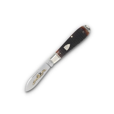 Rough Ryder Knives Rough Ryder 30th Anniversary Teardrop Jack Brown Checkered Bone RR2628