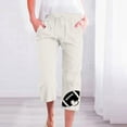 thumbnail image 2 of Pantalones de Mujer Casual Cintura Elástica con Impresión de Pascua, Sueltos Pantalones de Pierna Ancha Recta para Toda la Temporada, 2 of 3