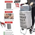 thumbnail image 5 of dbest products 38 Inch Stair Climber Trolley Dolly with Laundry Hamper, Grey, 5 of 6