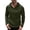 Heather Army Green, variant on COOFANDY Thermal Drawstring Hoodies for Men Long Sleeve Polo Shirts with Kangaroo Pocket, Lightweight Golf Athletic Quarter Zip Pullover Mens Sweatshirts
