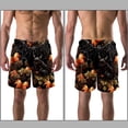 thumbnail image 3 of luoweisi Men's Beach Shorts Quick Dry Swim Trunks with Mesh Lining Halloween Bat XL, 3 of 5