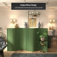 thumbnail image 2 of 4 ft. Short Bamboo Wave Screen Room Divider - Distressed Green, 2 of 7