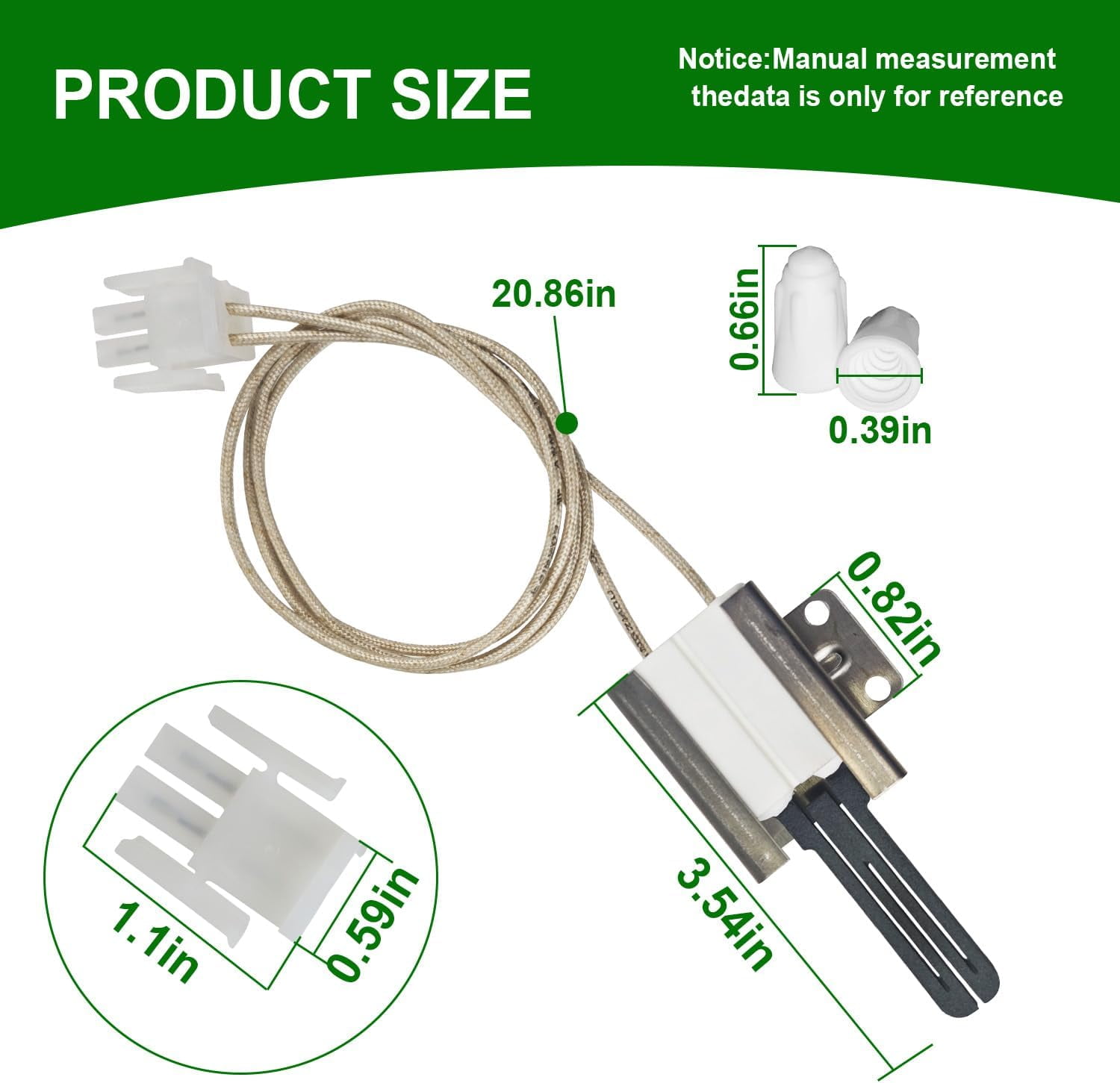 WB13X25262 WB13K10043 Gas Oven Range Igniter Compatible with GE Oven Igniter Replacement Parts WB13K10041 AP5985820 PS11725183 Gas Range Oven Igniter Glowbar