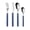 blue, variant on Ybomd,4Pcs Stainless Handle Cutlery Set,French Style Flatware with Colorful Handles,Brighten Your Dining Table with This Four Piece Flatware Set That Comes in Cheerful Colored Handles.