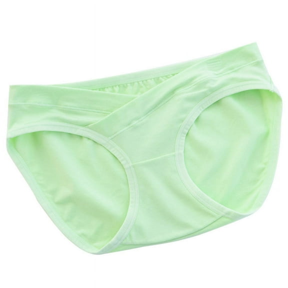 MLINS Cotton Low Waist Maternity Nursing Panties Underwear for Pregnant Women - Size L (Purple)