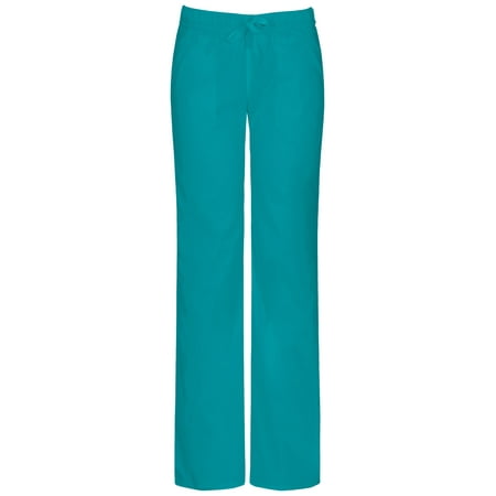 Dickies EDS Signature Medical Scrubs Pant for Women Low Rise Straight Leg Drawstring 82212A, XS, Teal Blue