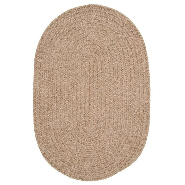 Colonial Mills Rug BF07R017X027 1 ft. 5 in. x 2 ft. 3 in. Barefoot Chenille Braided Bath Mat Sand