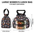thumbnail image 5 of Pioneer Flower Floral Print Pattern Drawstring Lunch Bag Women - Drawstring Lunch Bag Insulated for Work Office - Stain-Resistant Large Lunchbags for Women with Multi-Pockets, 5 of 6