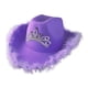 thumbnail image 3 of Sombrero de vaquero de moda, sombrero de vaquera de ala ancha, sombrero de disfraz con corona de tiara para eventos Púrpura, 3 of 9