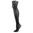 thumbnail image 3 of Natori Leopard Print Semi-Opaque Net Tights - Womens - Female, Small, Black, 3 of 5