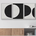 thumbnail image 2 of wall26 Framed Wall Art Print Set Black and Gray Mid Century Semi Circles Abstract Patterns Digital Art Modern Art Bohemian Chic Relax/Calm for Living Room, Bedroom, Office - 16"x24"x3 White, 2 of 5