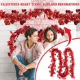 thumbnail image 2 of 1 Strings Total Valentines Heart accents Red Tinsel Garland Decorations, 2 of 4