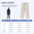 thumbnail image 2 of Mens Pajama Pants - Soft Sleep & Lounge Pants for Men, White Beige Twill Stripe Plaid Cuteness Casual PJ Bottoms Pants with Pockets, 2 of 5