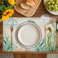 thumbnail image 4 of Seahorse Coastal Placemats Set of 6, Vintage Nautical Ocean Starfish Compass Placemats for Dining Table, Place Mats for Kitchen Tabletop, Waterproof Wipeable Dining Table Mats Set, 4 of 9