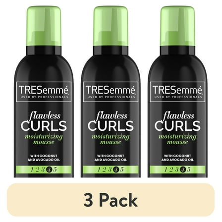 (3 pack) TRESemmé Bouncy Curls Mousse with 24H Control & Definition, 15 oz