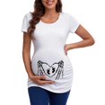 thumbnail image 2 of Hauts de Maternité Halloween pour Femmes Chemise de Grossesse Imprimée Drôle Confortable Extensible, 2 of 4