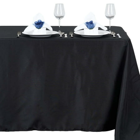

Efavormart 54x96 BLACK Wholesale Linens Polyester Tablecloths Rectangle Banquet Linen Wedding Party Restaurant Tablecloth