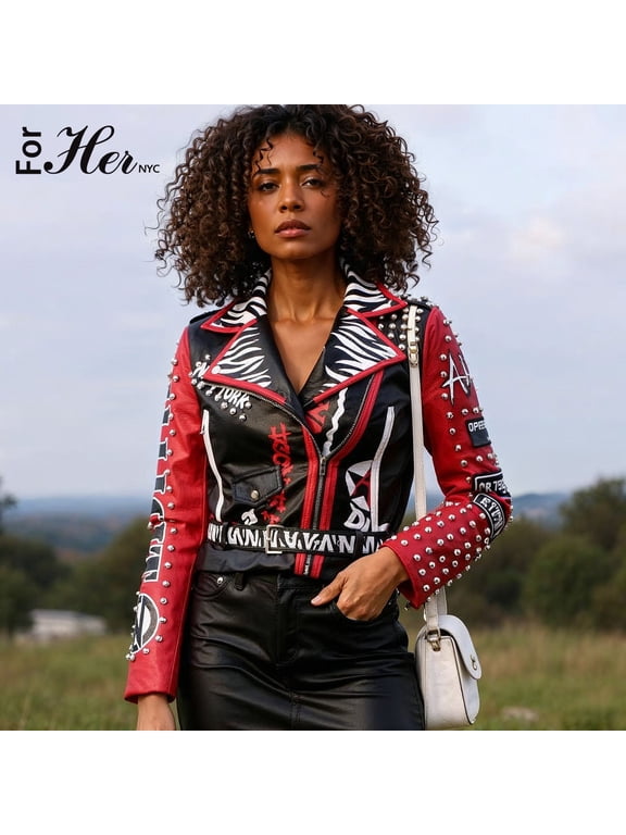 Punk Inspired Leather Jacket -81763