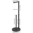 thumbnail image 6 of Bathroom Freestanding Toilet Paper Holder Stand with Reserver in Matte Black, 6 of 12