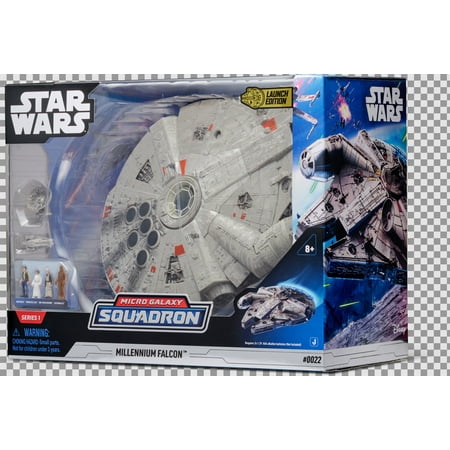 Star Wars Micro Galaxy Squadron Millennium Falcon 9" Large Vehicle & Figures