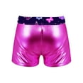thumbnail image 3 of Zaldita Kids Girls Shiny Metallic Ballet Dance Shorts Gym Workout Bottom Gymnastics Shorts Colorful Butterfly 6, 3 of 5