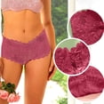 thumbnail image 2 of Betivan Women's Underwear Panties Lace Trim Seamless Soft Breathable No Show Bikini Fit Multipack Everyday Comt Sleepwear Lounge Home Relaxing, 2 of 6