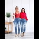 thumbnail image 5 of Pantalones Vaqueros Boyfriend de Tiro Medio Rotos para Mujer, Holgados, Desgastados y Elásticos Azul M, 5 of 8