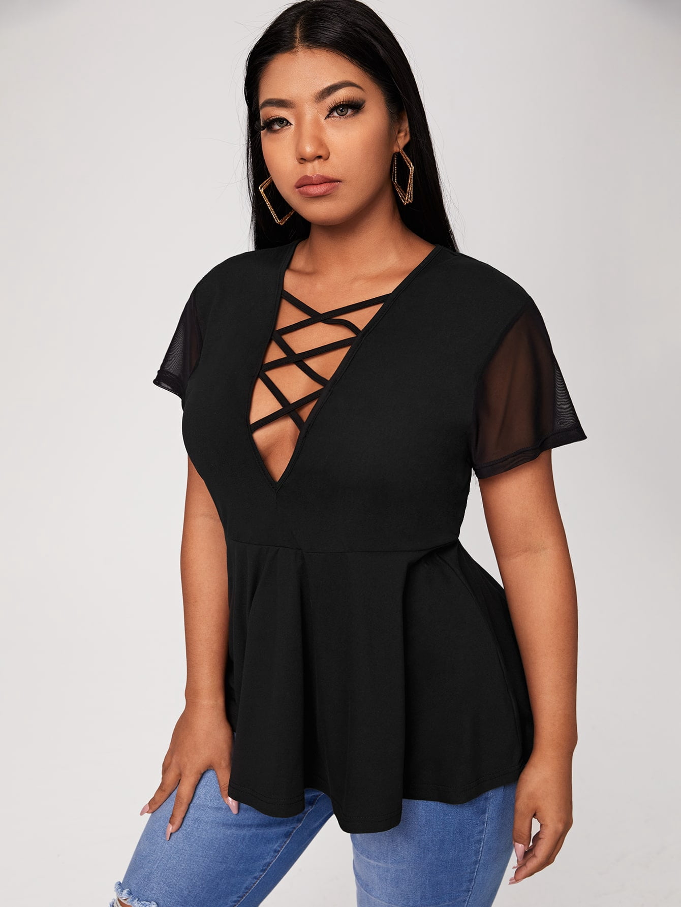 2022 Summer Sexy Black Women's Plus 