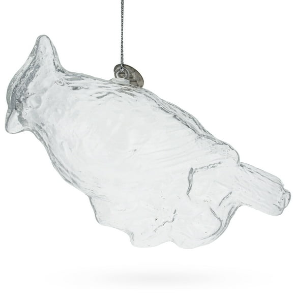 Cardinal Clear Glass Christmas Ornament