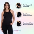 thumbnail image 6 of Savi Parker Women’s Maternity Jeans Over The Belly - Pregnancy Clothes for All Seasons, Maternity Pants – 27“ Inseam (S, Black Rinse), 6 of 7