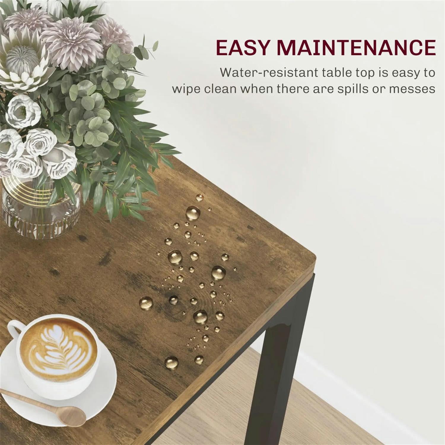 Demi Bonn 3 Piece Dining Table Set for Small Spaces, Modern Kitchen Table and Chairs for 2 Dining Room Set with Chairs Home Furniture Rectangular, Brown