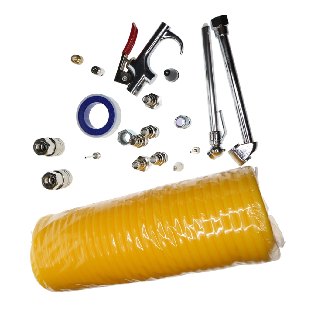 20Pc Air Accessories Kit Pneumatic Brass Compressor Hose Blow Gun Tool Kit 