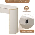 thumbnail image 6 of Harper & Bright Designs Fluted Console Table with 2 Storage Drawers, Modern Wood Entryway Table with Oval Top for Entryway and Living Room, Champagne White, 6 of 12