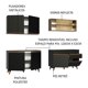 thumbnail image 4 of Madesa Gabinete de Cocina Integral 240 cm Reims Negro/Rústico 01, 4 of 10