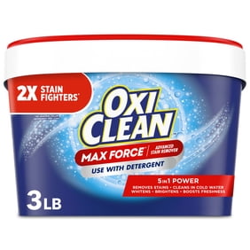 OxiClean Max Force Advanced Stain Remover Powder, Gentle Color-Safe In-Wash Stain Treater, 3 lbs