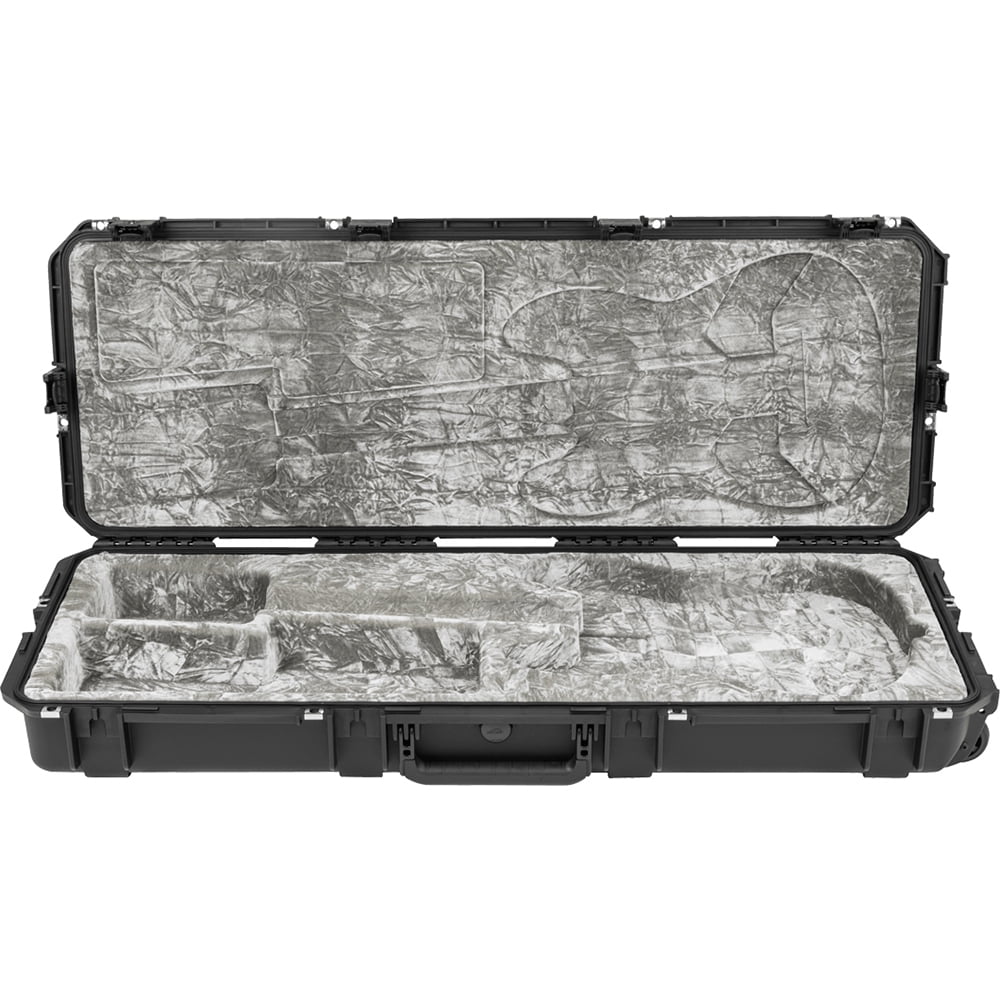 SKB iSeries Waterproof Strat and Tele Guitar Injection Molded Mil-Standard Waterproof Flight Case with Quiet-Glide Wheels