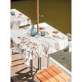 thumbnail image 2 of Outdoor Tablecloths with Umbrella Hole & Zipper, Brown Red Spring Floral 54x54 Inch Square Tablecloths, Summer Flowers Botanical Elegant Waterproof Table Cloth, Patio/Pool/Picnic Table Covers, 2 of 8