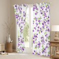 thumbnail image 3 of Manfei Chic Flowers Black Out Curtains for Teens Boys Girls,Green Purple Curtains Pack of 2 (42x63 Each),Spring Graden Bedroom Curtains,Luxury Bedroom Decor, 3 of 6