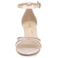 thumbnail image 2 of BLISSFUL STEP Women's Satin Rhinestone Stiletto Heel Sandals, 2 of 6