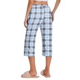 thumbnail image 4 of Ekouaer 2 Pack Women' Sleepwear Capri Pajama Pants Two-Piece Printed Drawstring Pj Bottoms with Pockets, 4 of 6