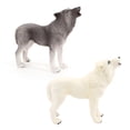 thumbnail image 1 of Wolf Action Figure Howling Wolf Action Figure Ornaments Simulation Solid Wildlife Animal Model Toy for Children, 1 of 1