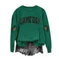 thumbnail image 2 of Uootdi Game Day Long Sleeve Sweatshirt for Women Funny Letter Print Graphic Top Fall Fashion Sports Tops, 2 of 3