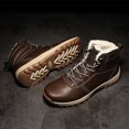 thumbnail image 1 of Botas Cuero PU Cómodas Hombre Invierno cálido para viajes al aire libre (41) Marrón oscuro Marrón Wdftyju Tenis De Mujer Tenis De Hombre, 1 of 7