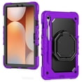 thumbnail image 2 of for Samsung Galaxy Tab S10 Lite/S10 FE/S9 FE/S9 Case 11 inch, 360 Rotating Shockproof Cover with Stand, Handle, Shoulder Strap (SM-X520/X510/X710), Purple, 2 of 7