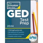 College Test Preparation Princeton Review GED Test Prep, 2024: 2 Practice Tests + Review & Techniques + Online Features, (Paperback)