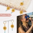 thumbnail image 4 of 12Pcs Alloy Enamel Sunflower Charms Locking Stitch Markers with Gold Tone 304 Stainless Steel Leverback Earring Findings Gold 4.4cm diy, 4 of 5