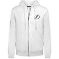 thumbnail image 2 of Men's Levelwear White Tampa Bay Lightning Podium Chenille Logo Full-Zip Hoodie, 2 of 3