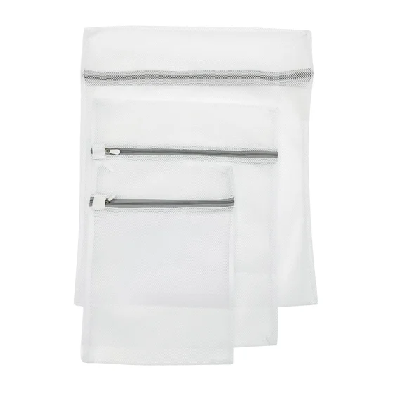 Zipped Mesh Laundry Wash Bags Washing Net For Delicates Underwear 3Pcs/Set