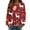 Dark Red, variant on Fiaer Christmas Womens Long Sleeve T Shirts Plus Size Loose Fit Knit Tops Reindeer Snowflake Loose Fit Funny Graphic Tshirts Navy XL