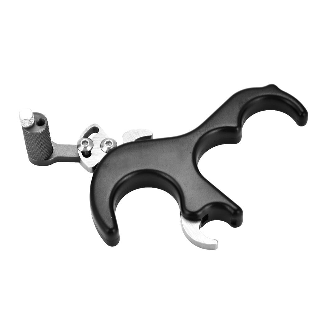 Aluminum Archery Release Aids 3 Finger Grip Compound Bow Thumb Caliper